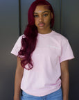 Lost Hearts Script Tee (Pink/White