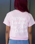 Lost Hearts Script Tee (Pink/White