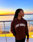 Legendary Curve Logo Hoodie (Brown/White)
