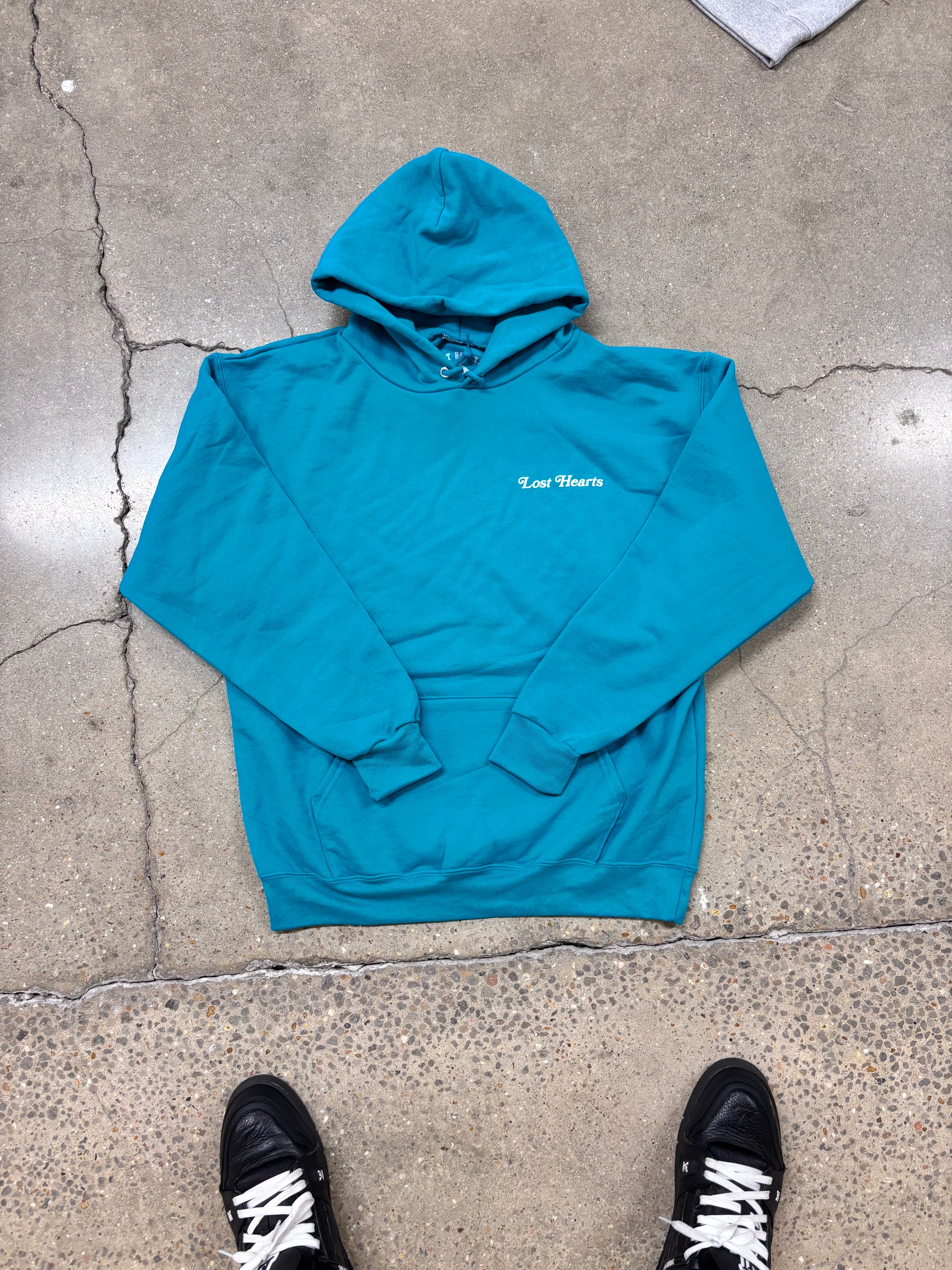 Script Hoodie Teal